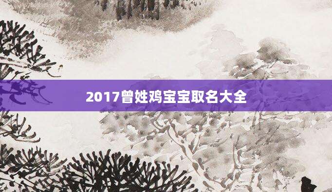 2017曾姓鸡宝宝取名大全