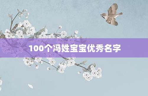 100个冯姓宝宝优秀名字