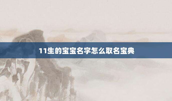 11生的宝宝名字怎么取名宝典